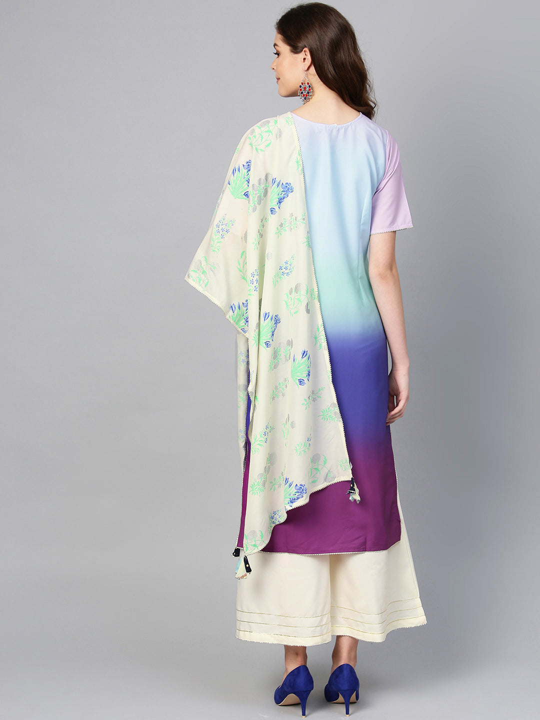 Women's Multi Color Dyed Kurta Set