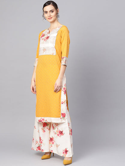 Women's  Printed Floral Kurta Set
