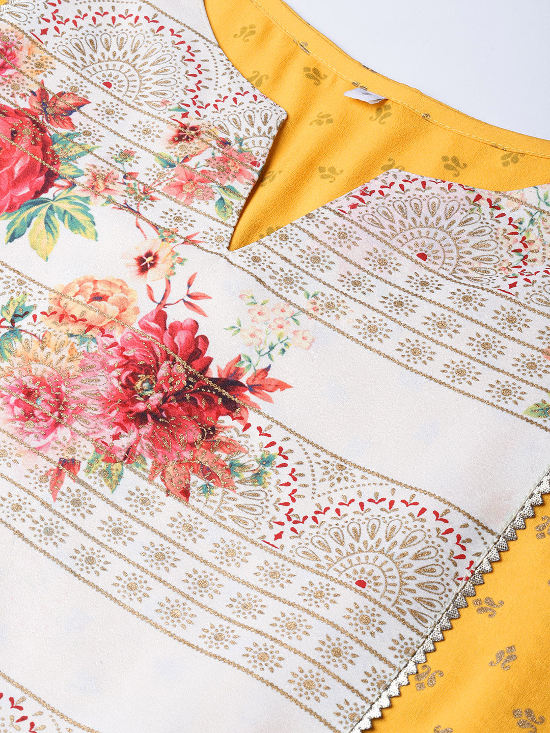 Women's  Printed Floral Kurta Set