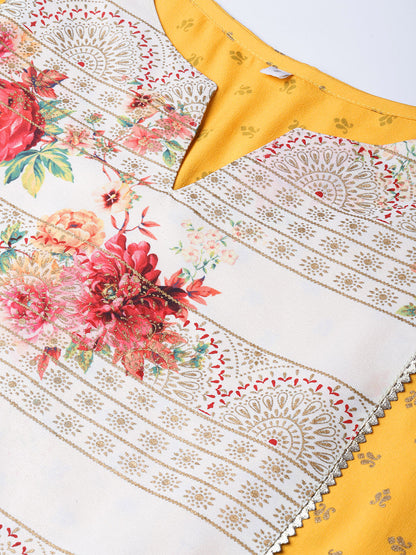 Women's  Printed Floral Kurta Set