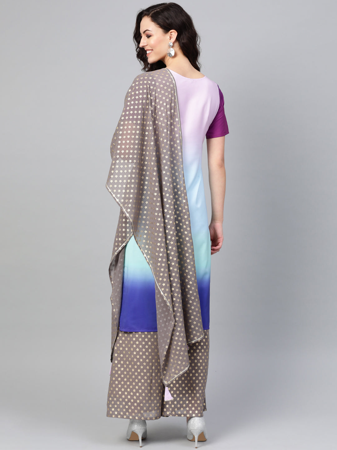 Women's  Multicolour Straight Kurta Set