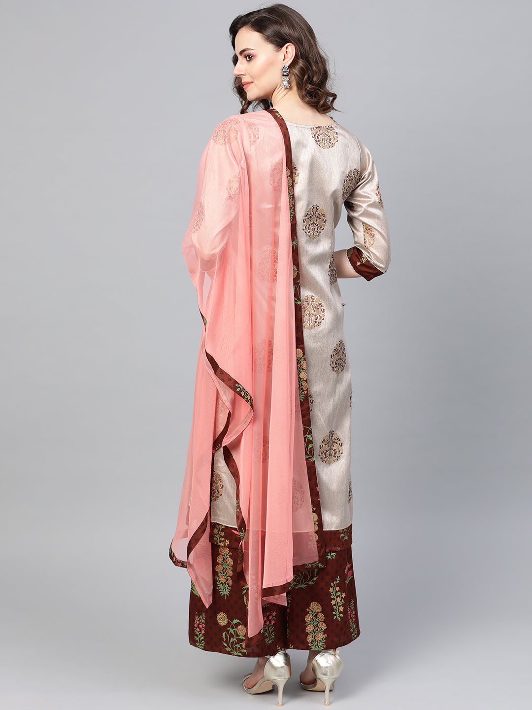 Women's Printed Straight Kurta Set With Dupatt