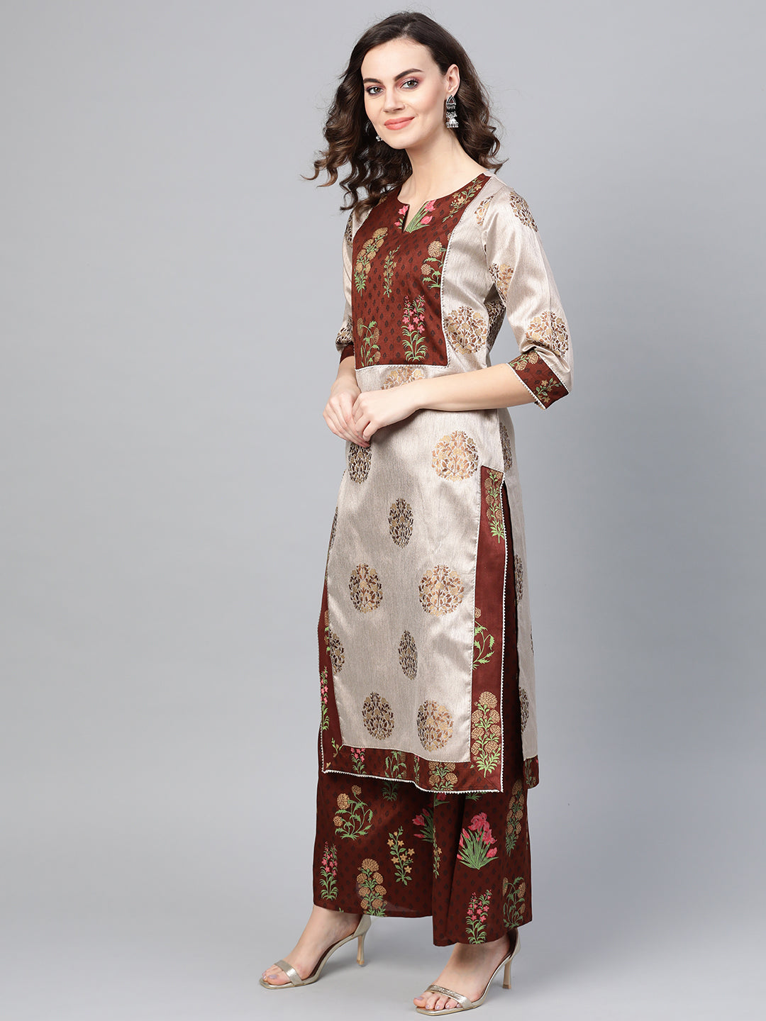 Women's Printed Straight Kurta Set With Dupatt