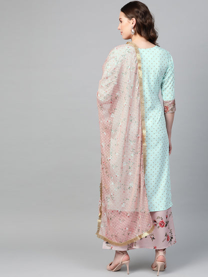 Women's  Printed Straight Kurta Set