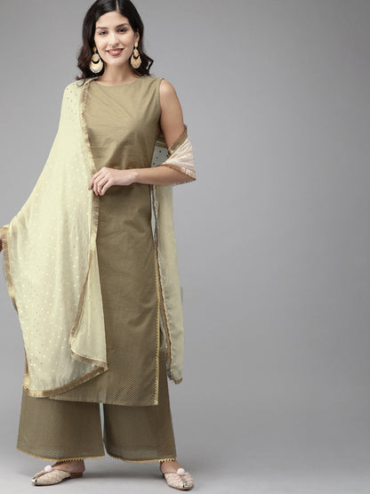 Women's  Printed Sleeveless Kurta Set