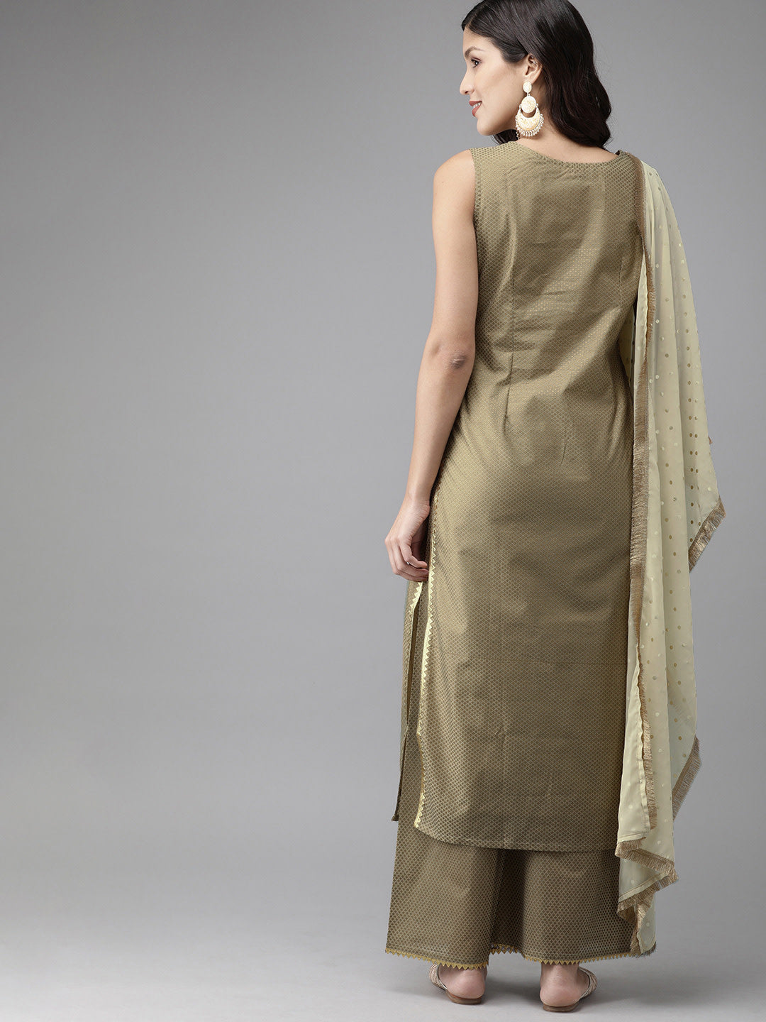 Women's  Printed Sleeveless Kurta Set