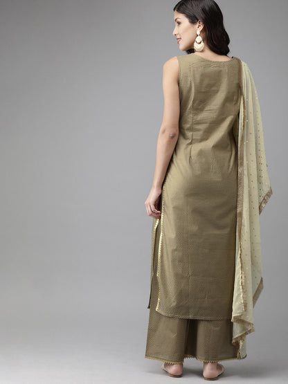 Women's  Printed Sleeveless Kurta Set