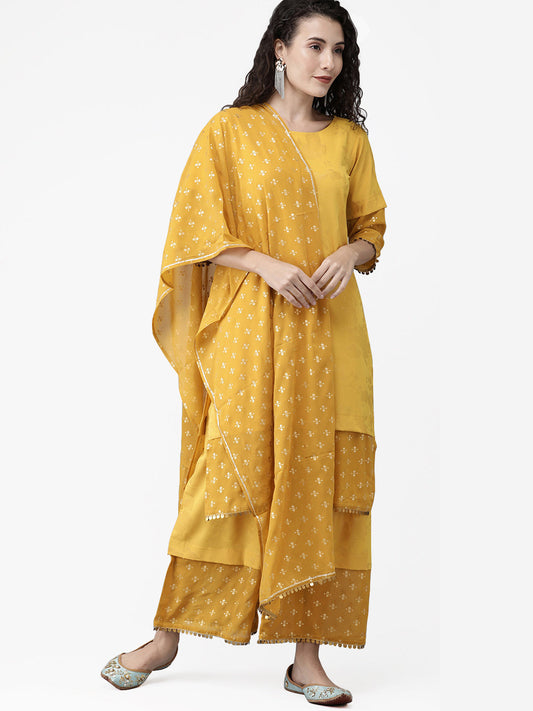 Women's Mustard Suit Set