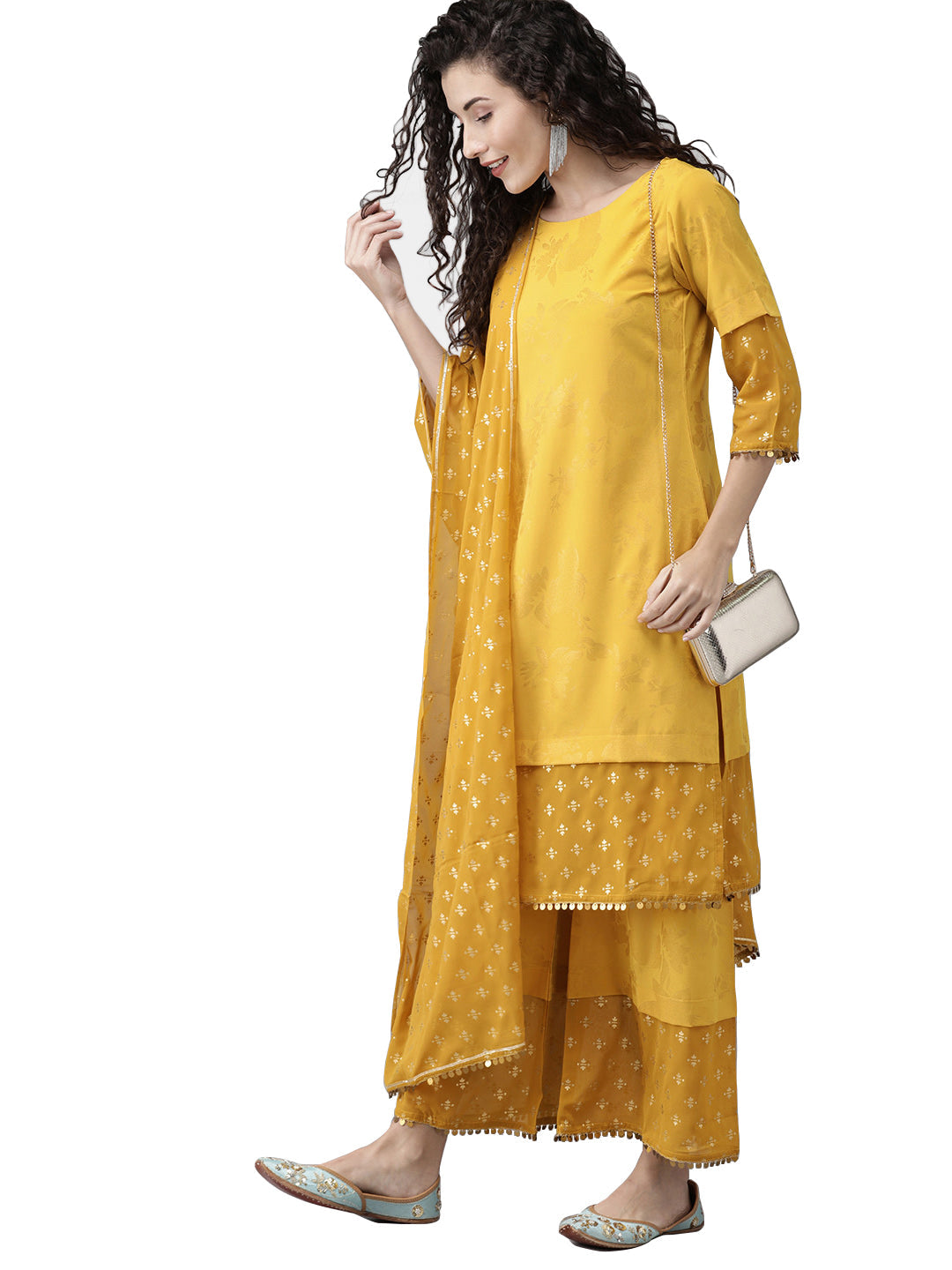 Women's Mustard Suit Set