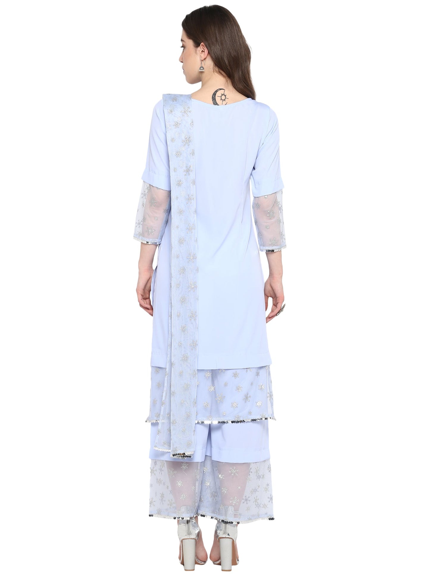 Women's  Light Blue Kurta Set