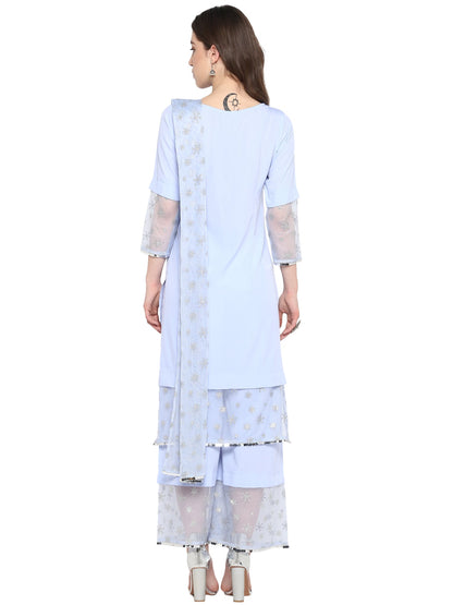 Women's  Light Blue Kurta Set