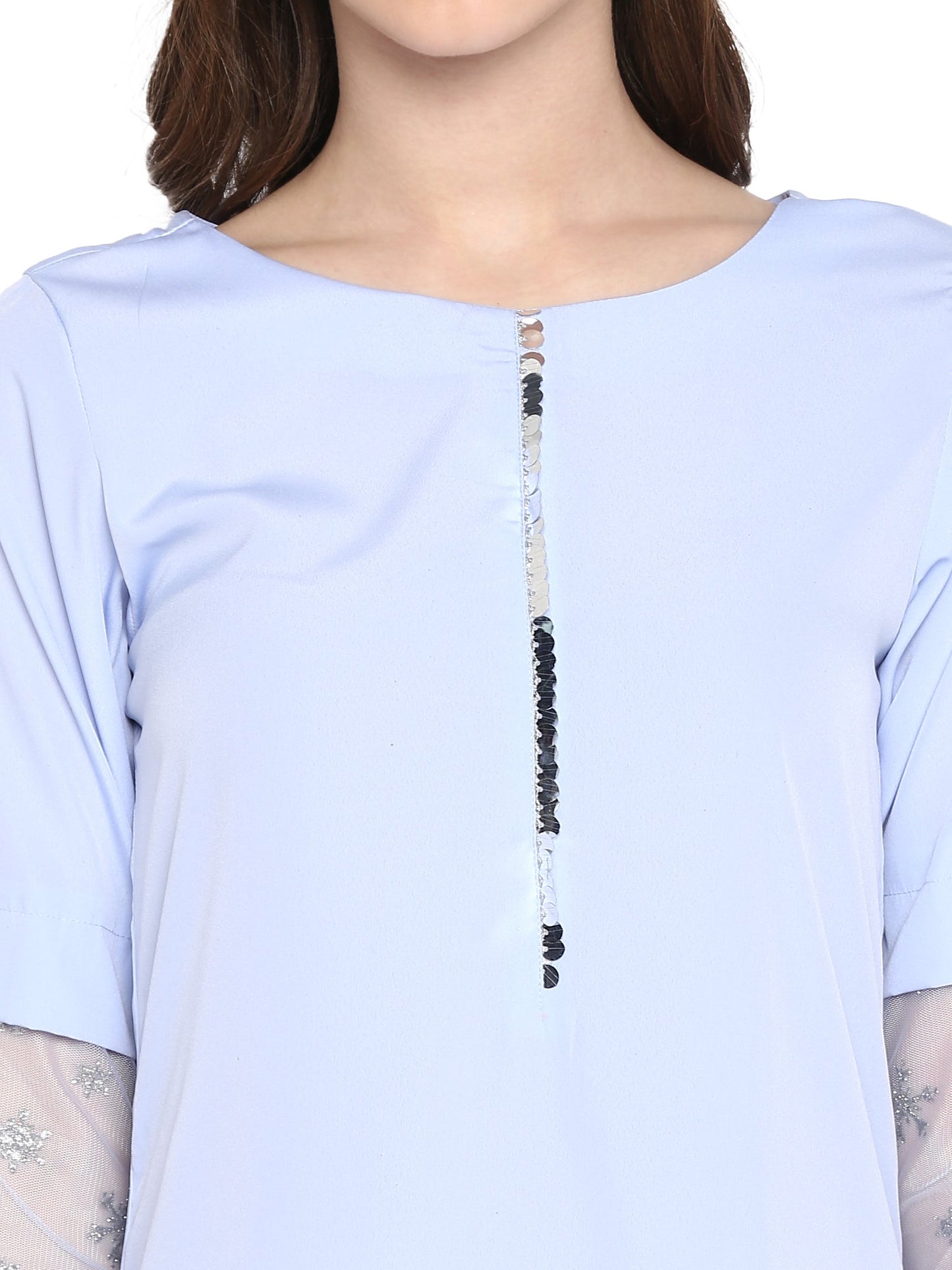 Women's  Light Blue Kurta Set