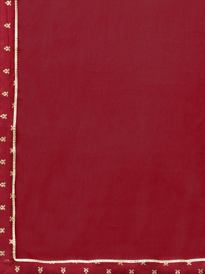 Women's S Maroon Straight Kurta Sets