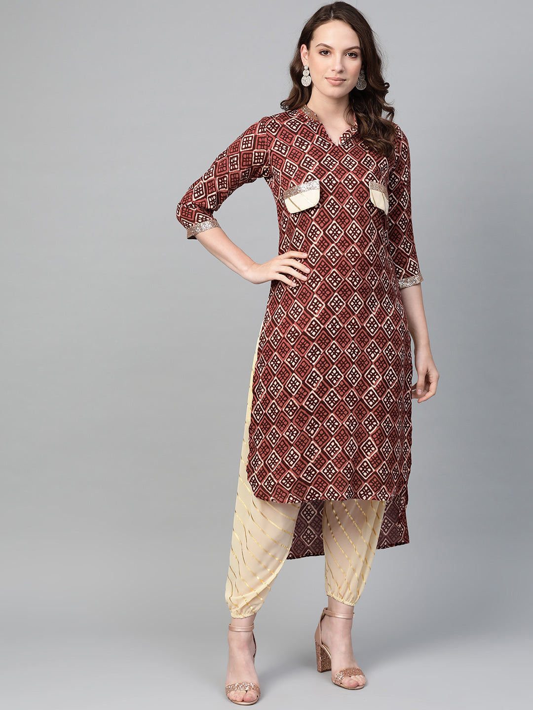 Women's  Pathani Kurta With Dhoti