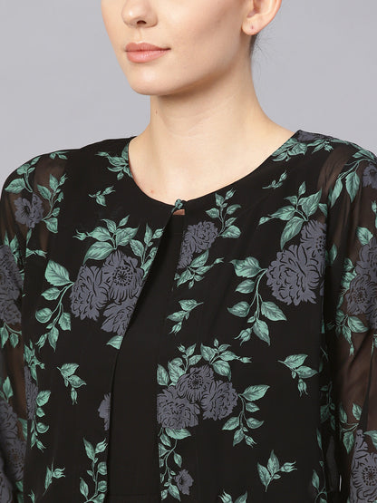 Women's Black A-Line Kurta Sets