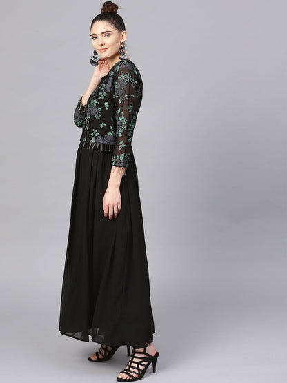 Women's Black A-Line Kurta Sets
