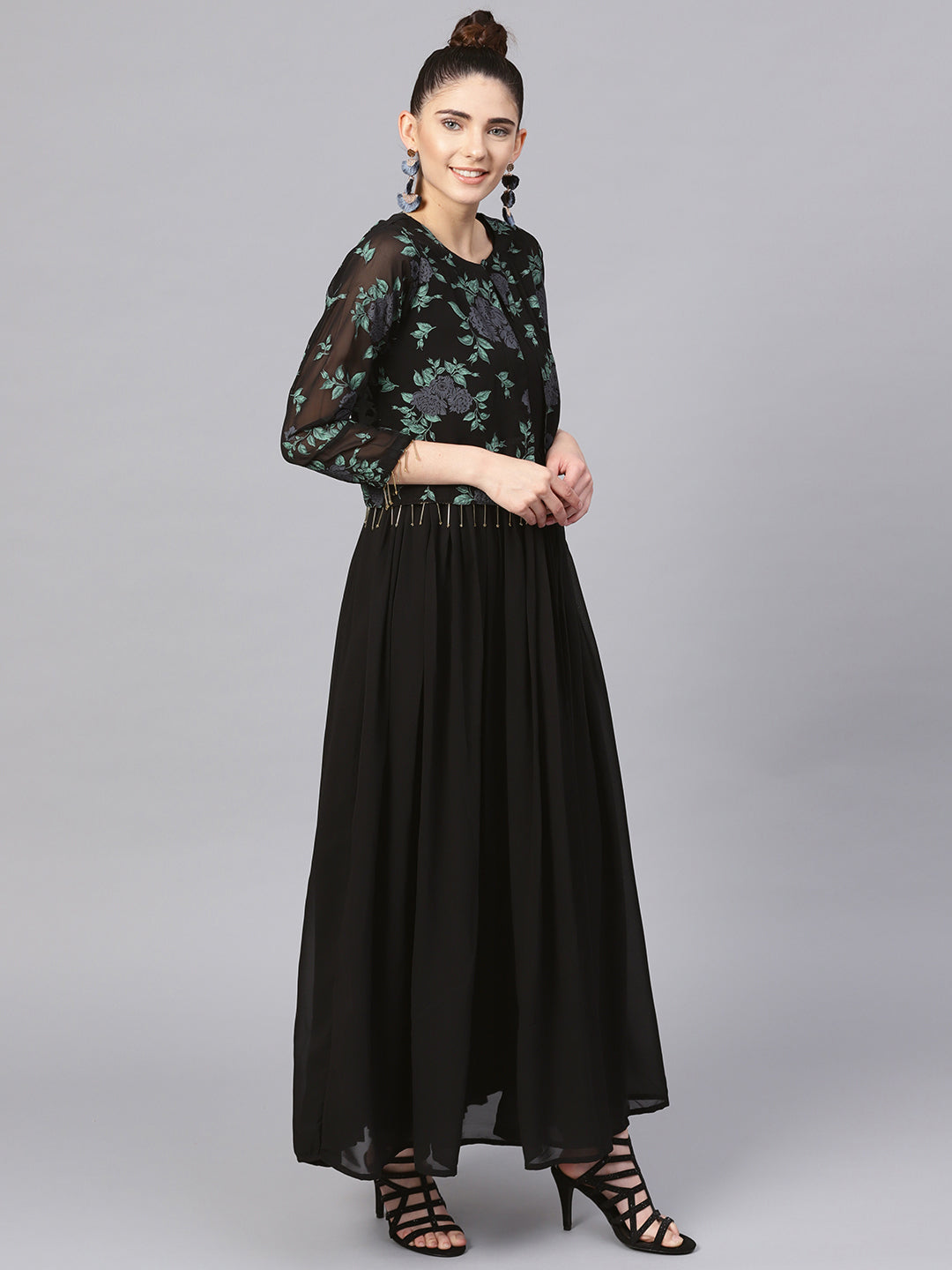 Women's Black A-Line Kurta Sets