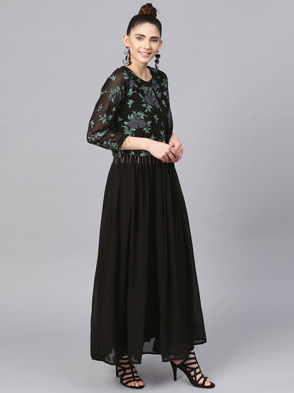 Women's Black A-Line Kurta Sets