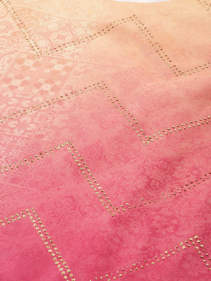 Women's Pink Crepe Printed Salwar Sui