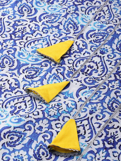 Women's  Blue Straight Kurta With Pant