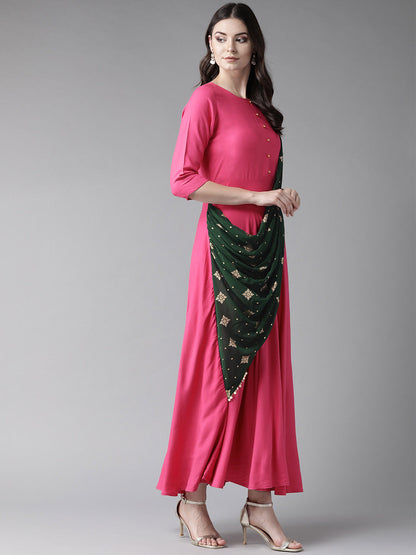 Women's Women's Dark Pink Only Gown