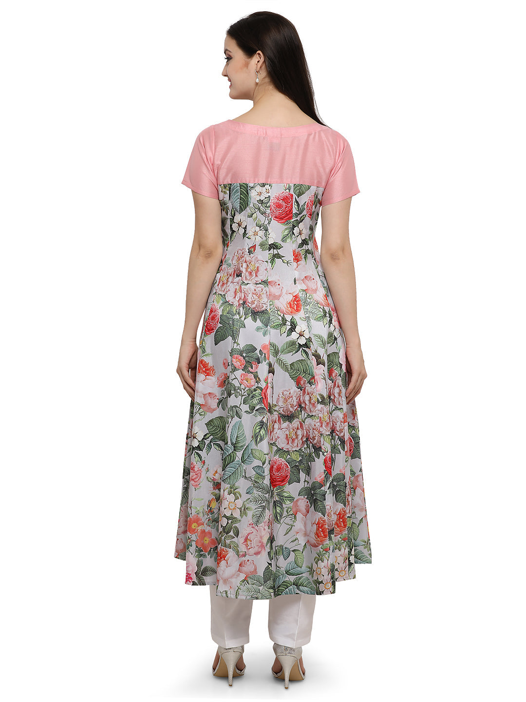 Women's Floral Flared Anarkali Kurta Onlyonly Kurta
