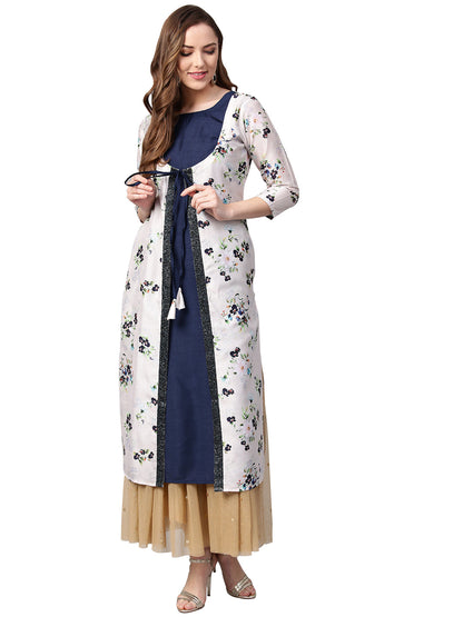 Women's Cream A-Line Only Kurta