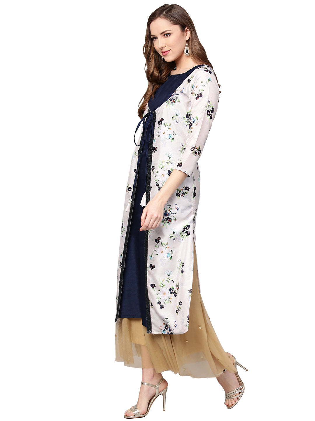 Women's Cream A-Line Only Kurta