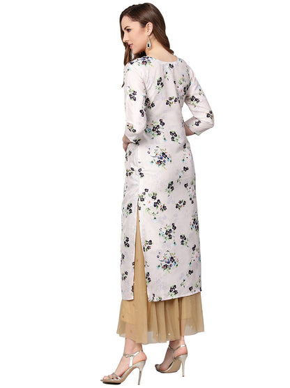 Women's Cream A-Line Only Kurta