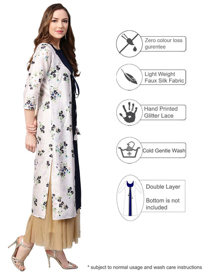 Women's Cream A-Line Only Kurta