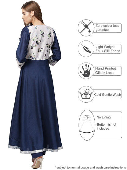 Women's Blue A-Line Only Kurta