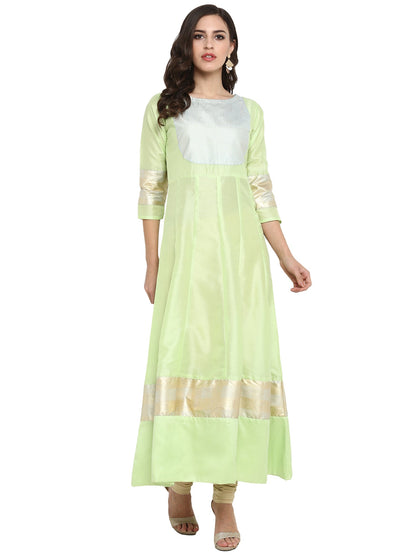 Women's Partywear Foil Print Anarkali Kurta Onlykurta Only