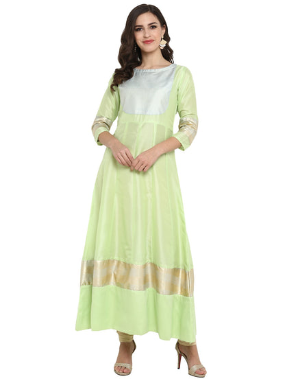 Women's Partywear Foil Print Anarkali Kurta Onlykurta Only