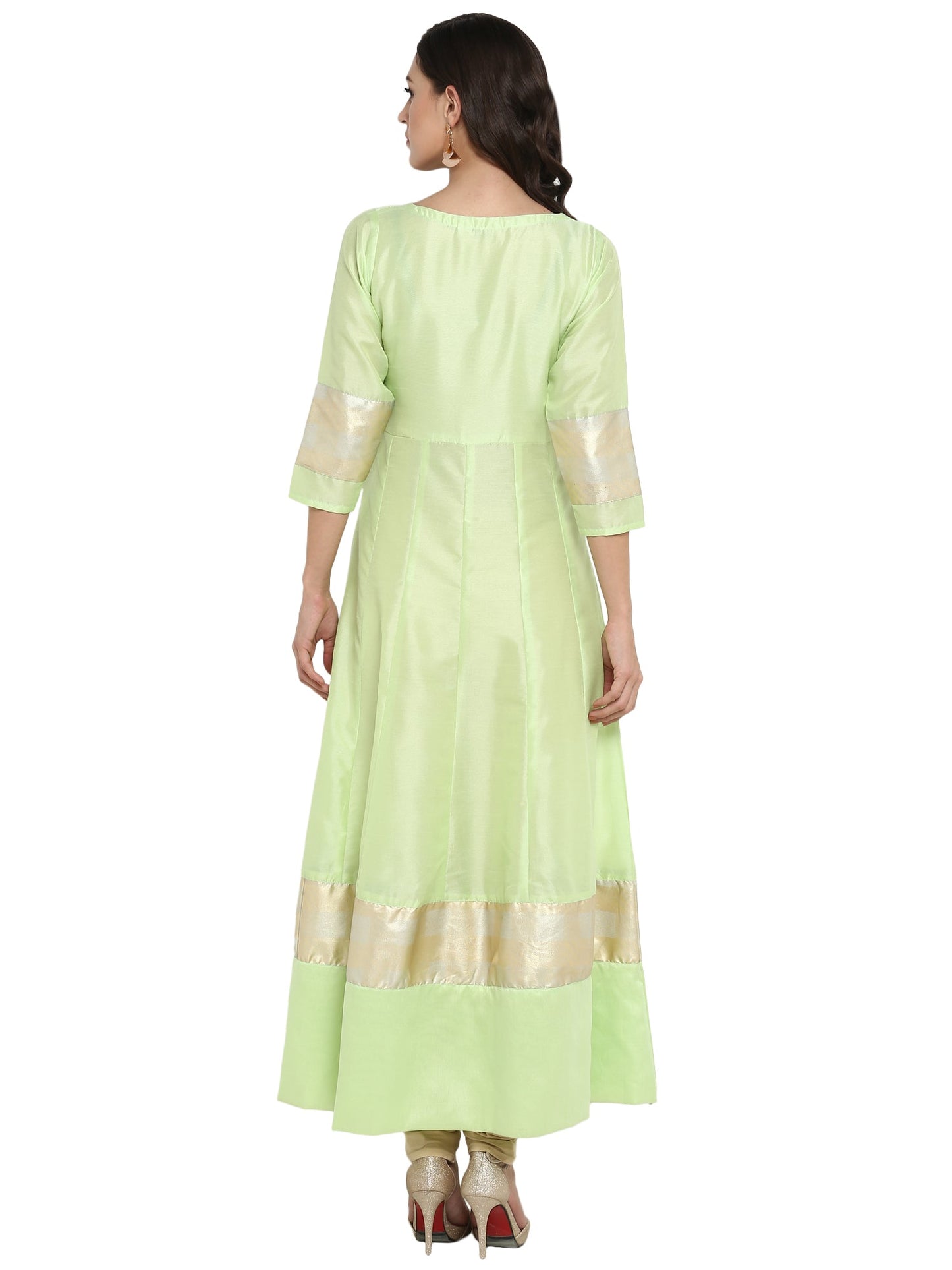 Women's Partywear Foil Print Anarkali Kurta Onlykurta Only