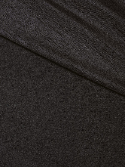 Women's Black Plain A-Line Only Kurta