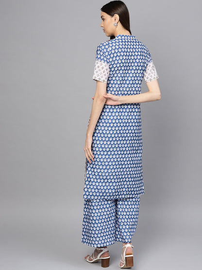 Women's White Cotton Printed Kurta
