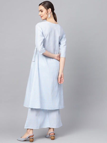 Women's Printed A Line Kurta With Plazzo