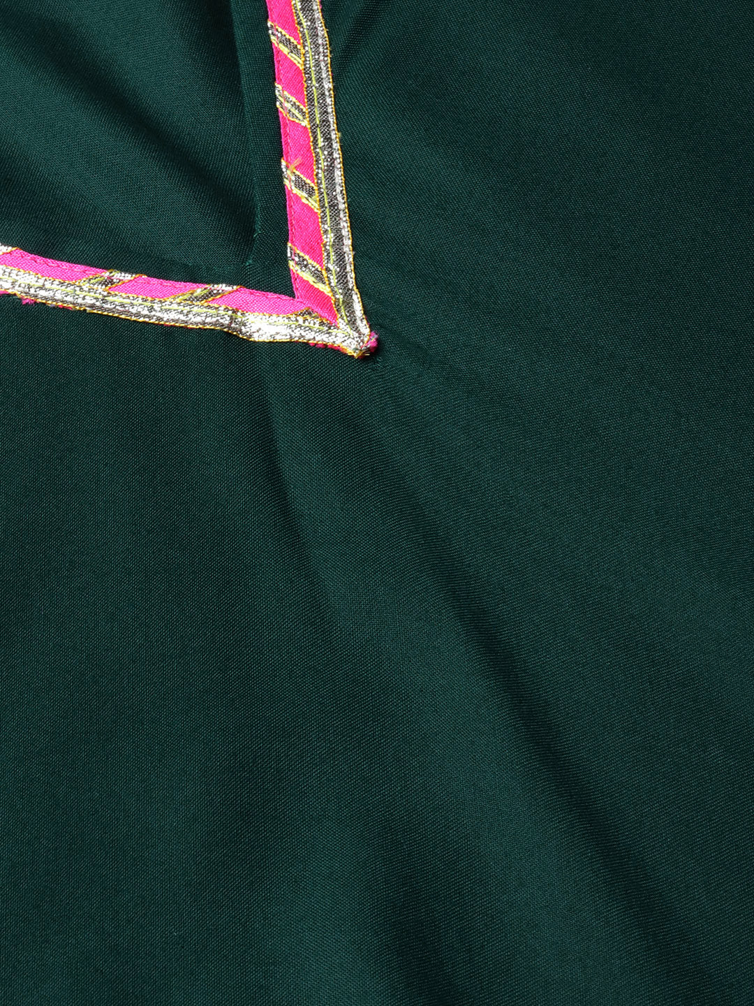 Women's Dark Green Solid Kimono Rayon Kurta Set