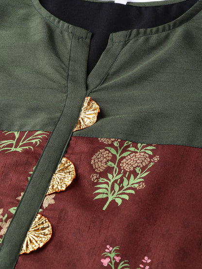 Women's  Floral Straight Kurta With Pant