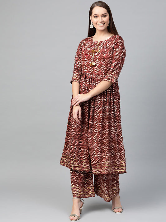 Women's  Flard Rayon Kurta Set