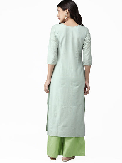 Women's  Straight Kurta With Palzzo