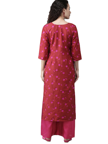 Women's  Printed Straight Kurta With Plazzo
