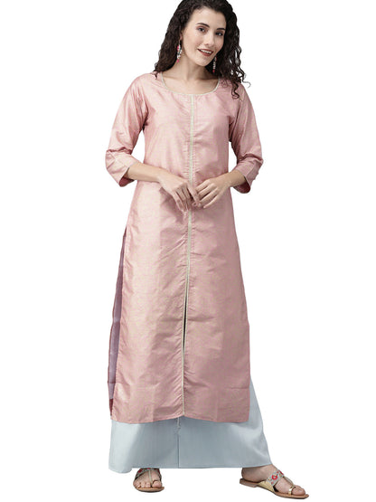 Women's  Solid  Kurta With Plazzo
