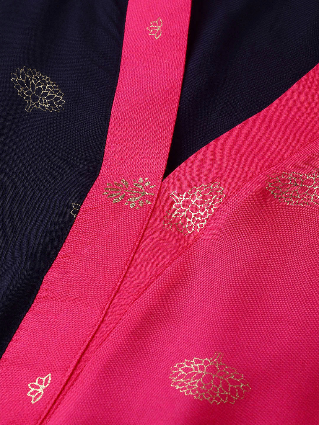 Women's Colourblocked A Line Kurta With Pant