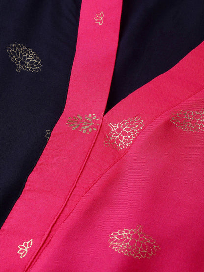 Women's Colourblocked A Line Kurta With Pant