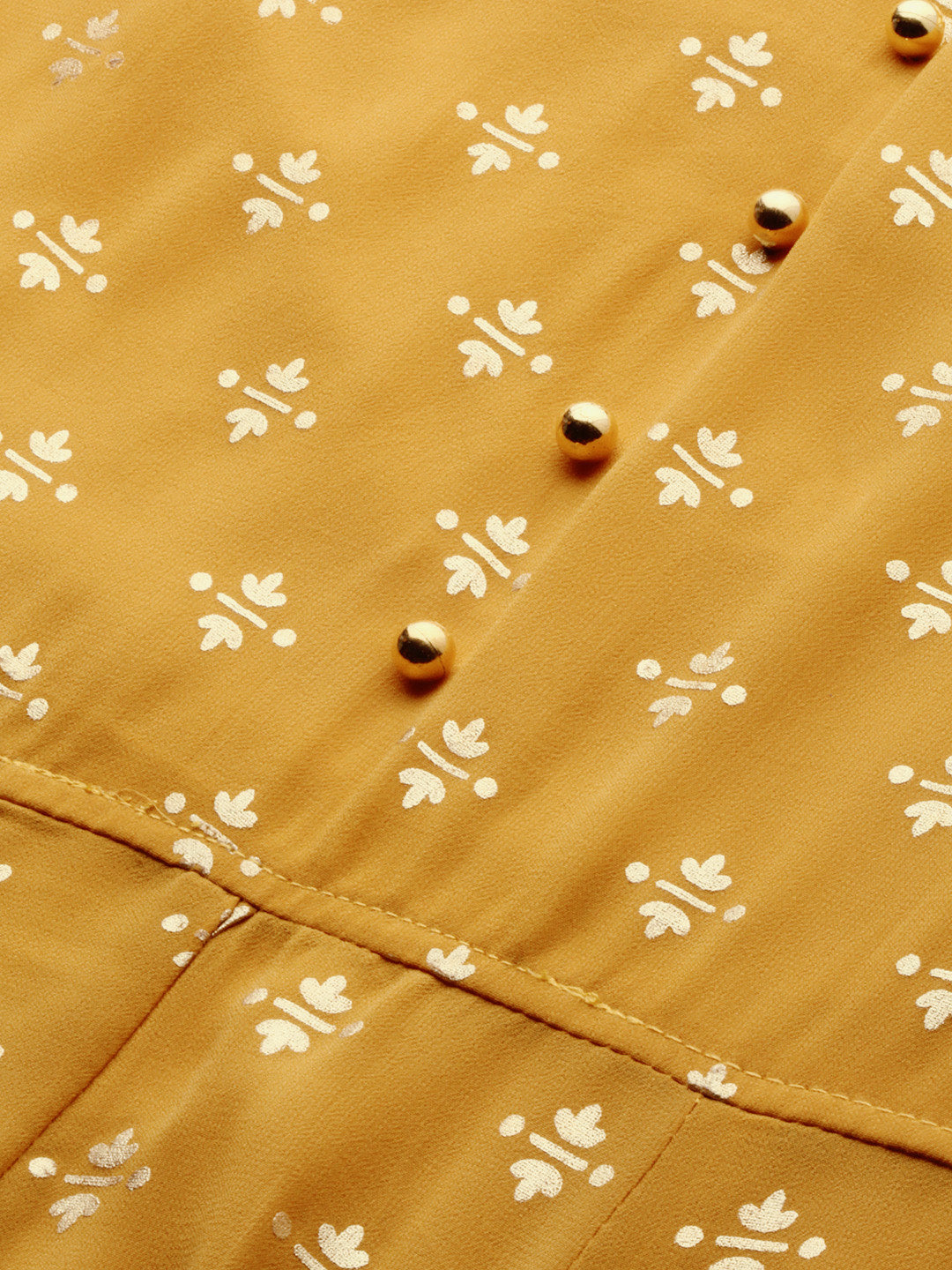 Women's Mustard Kurta With Palazzo Set
