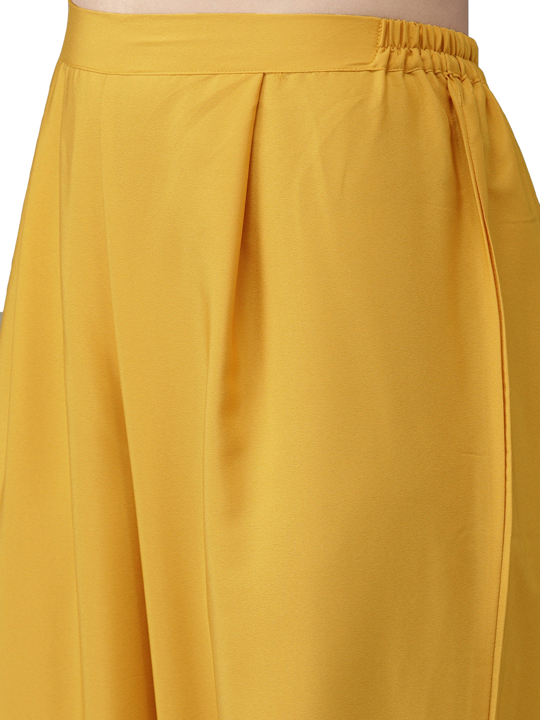 Women's Mustard Kurta With Palazzo Set