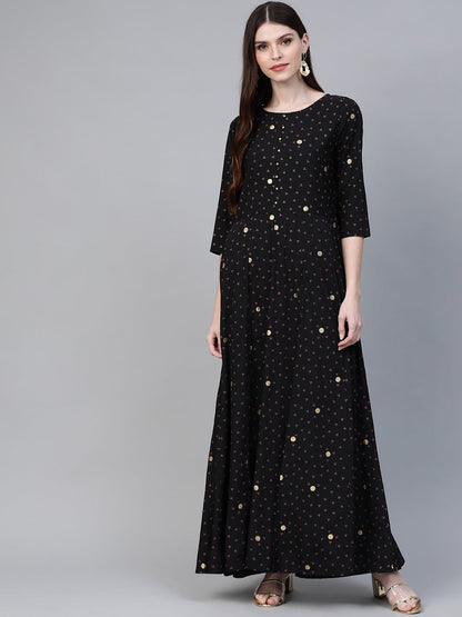 Women's Bandhani Print Anarkali Kurta With Palazzo
