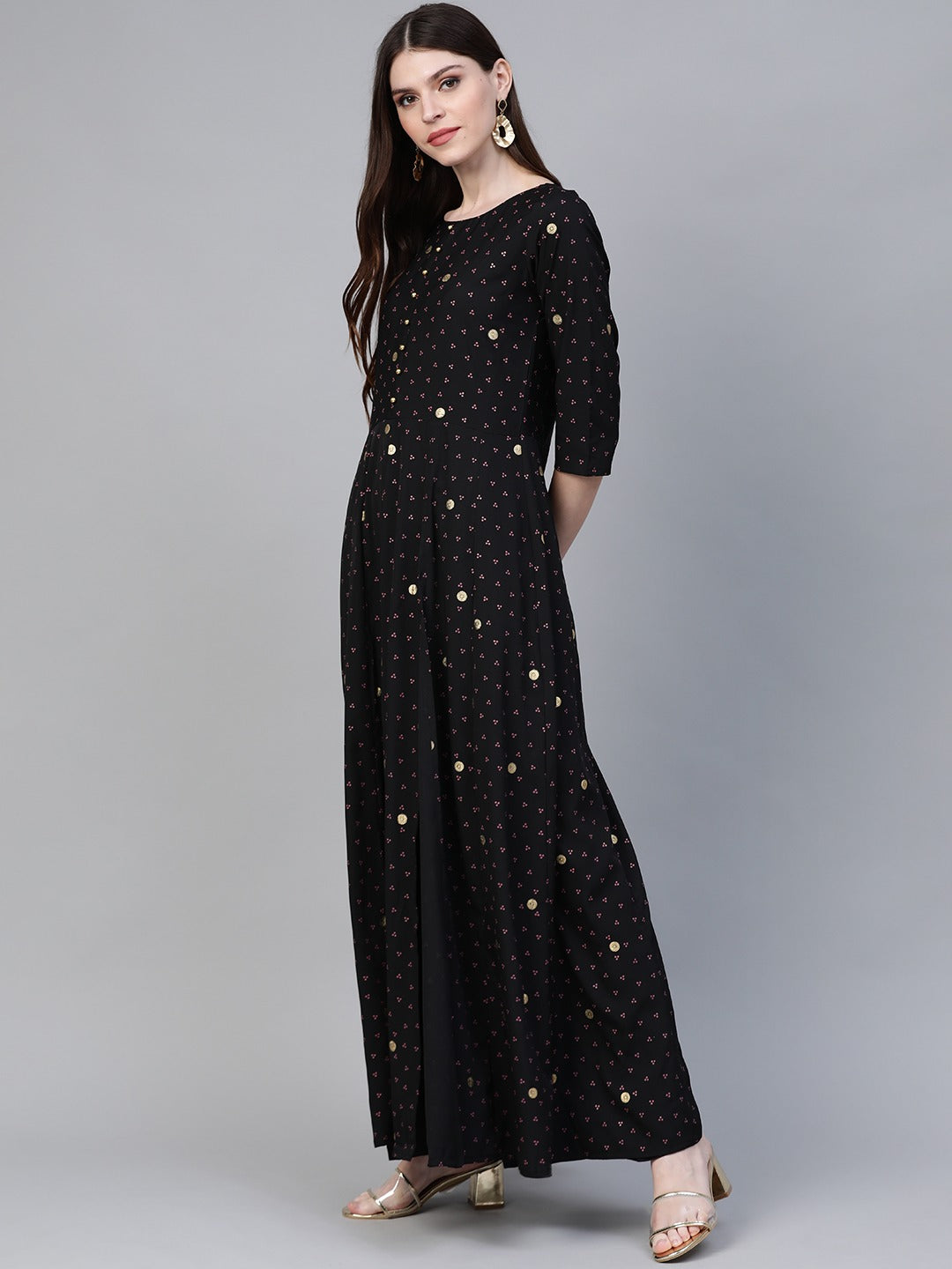 Women's Bandhani Print Anarkali Kurta With Palazzo