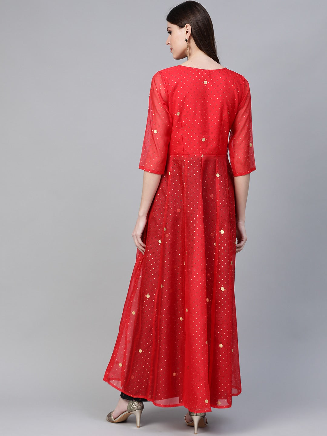 Women's Bandhani Print Anarkali Kurta With Palazzo